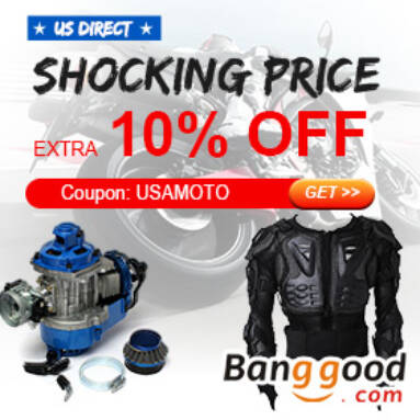 Extra 10% OFF for Collection of Motorcycle USA Warehouse from HongKong BangGood network Ltd.