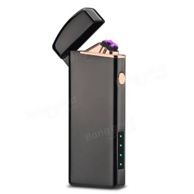 €6 with coupon for USB Electric Double Arc Lighter Rechargeable – Blue from BANGGOOD