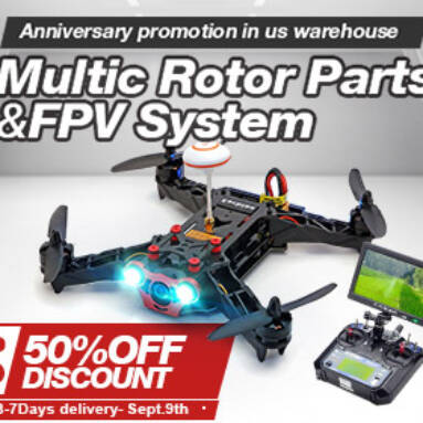 Up to 50% OFF for Multic Rotor Parts & FPV System in US warehouse from BANGGOOD TECHNOLOGY CO., LIMITED