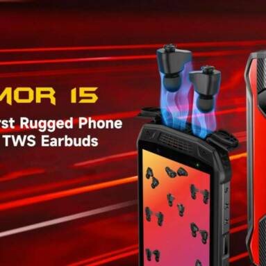 €145 with coupon for Ulefone Armor 15 Built-in TWS Earbuds Helio G35 6GB 128GB 5.45 inch 60Hz Refresh Rate Dual Speakers NFC 6600mAh Android 12 IP68 IP69K Waterproof 4G Rugged Smartphone from BANGGOOD