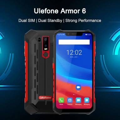 €259 with coupon for Ulefone Armor 6 NFC IP68 IP69K Waterproof 6.2 inch 6GB 128GB Helio P60 Octa core 4G Smartphone – Red (EU Version) from BANGGOOD