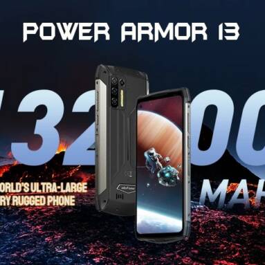 €226 with coupon for Ulefone Power Armor 13 13200mAh Battery 8GB 256GB 6.81 inch 48MP Quad Camera NFC Wireless Charge Helio G95 IP68 IP69K Waterproof 4G Rugged Smartphone from EU CZ warehouse BANGGOOD