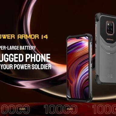€168 with coupon for Ulefone Power Armor 14 10000mAh 6.52 inch 4GB 64GB 20MP Triple Camera NFC Wireless Charge MTK Helio G35 IP68 IP69K Waterproof Rugged 4G Smartphone from GSHOPPER