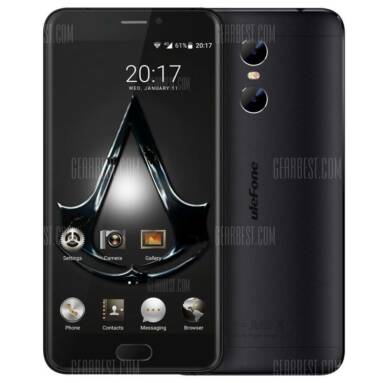 $121 with coupon for Ulefone Gemini 4G Phablet  –  BLACK from Gearbest