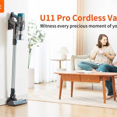 €147 with coupon for Ultenic U11 Pro Cordless Vacuum Cleaner 350W 26KPa Suction 3 Adjustable Modes 2200mAh Battery Air Cooling Technology LED Display Removable Battery from EU warehouse GEEKBUYING
