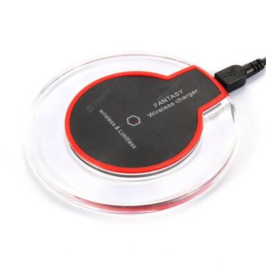 $4 with coupon for Ultrathin Wireless Charger USB Charge Pad – Black from GearBest
