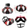 Underwater Camera Plain Diving Mask Swimming Glasses for GoPro Action Camera - RED