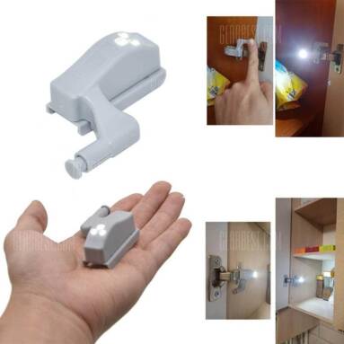 $5 with coupon for Universal Hinge LED Sensor Light 10pcs/Set  –  7.5 X 2.5 X 3.5  WHITE from GearBest