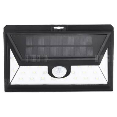 $9 with coupon for Utorch 24LEDs Solar Light Human Body Sensor  –  BLACK from GearBest