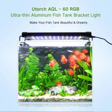 $20 with coupon for Utorch AQL – 60 RGB Ultra-thin Aluminum Fish Tank Bracket Light from GearBest