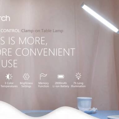 $8 with coupon for Utorch Foldable Touch Control Desk Lamp with Adjustable Clamp from GearBest