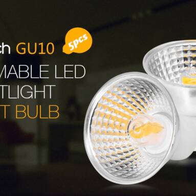 $10 with coupon for Utorch GU10 Dimmable LED Spotlight Light Bulb 5pcs – NATURAL WHITE 5PCS from GearBest