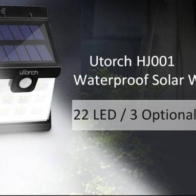 $8 with coupon for Utorch HJ001 Solar Wall Light from GEARBEST