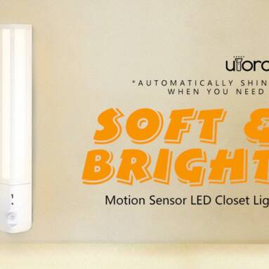 $10 with coupon for Utorch F35 Motion Sensor LED Closet Light from GearBest