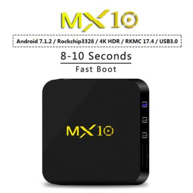 41% OFF MX10 Android 7.1.2 TV Box 4GB / 32GB 4K,limited offer $49.99 from TOMTOP Technology Co., Ltd