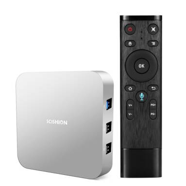 $12 OFF SCISHION AI ONE Android TV Box with Voice Remote Control,free shipping $67.99(Code:TTAIONE) from TOMTOP Technology Co., Ltd
