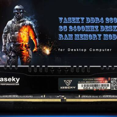 $68 with coupon for VASEKY DDR4 8G 2400MHz Desktop RAM Memory Module – BLACK 2400MHZ from GearBest