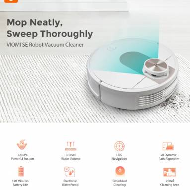 €272 with coupon for Xiaomi VIOMI SE Robot Vacuum Cleaner from EU CZ warehouse GEEKBUYING