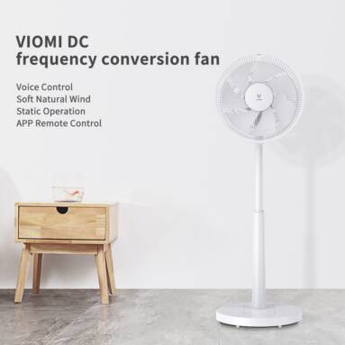 €127 with coupon for VIOMI VXFS12-Z Pedestal Fan DC Inverter Fan Mute Energy Saving Smart Remote Control Stand Fan with APP & Voice Control from BANGGOOD