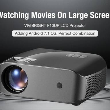 $119 with coupon for VIVIBRIGHT F10UP LCD Home Entertainment Video Projector – Black EU Plug with Android System from GEARBEST