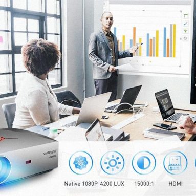 151 евро с купоном на VIVIBRIGHT F40UP Native 1080P Android LED проектор 4200 люменов 300 ″ Размер изображения 15000: 1 Контрастность HiFi стерео динамик Netflix Youtube KODI HDMI SPDIF - EU CZ СКЛАД от GEEKBUYING