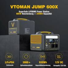 €217 with coupon for VTOMAN Jump600X 600W/299Wh LiFePO4 Solar Generator Durable Portable Power Station from EU warehouse BANGGOOD