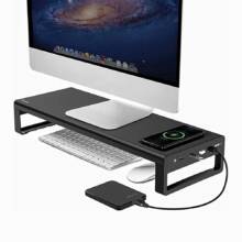 €37 with coupon for Vaydeer Monitor Stand Monitor Riser Aluminum Alloy Laptop Stand with Wireless Charging, 4 USB 3.0 Port – Wireless Charging from EU CZ warehouse BANGGOOD