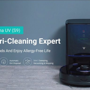 € 469 kèm theo phiếu giảm giá cho Máy hút bụi robot VIOMI Alpha S9 UV 2700pa Máy quét thu hồi bụi tự động với Alexa Google Assistant Wet Cleaner từ kho EU PL / GER WIIBUYING