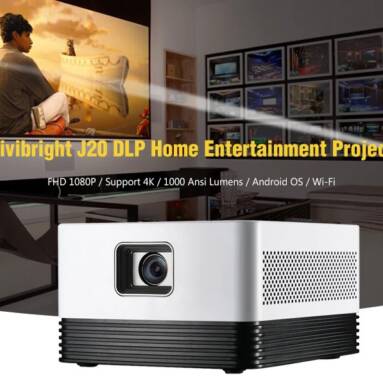 $635 with coupon for Vivibright J20 DLP Home Entertainment Projector – White EU Plug from GEARBEST