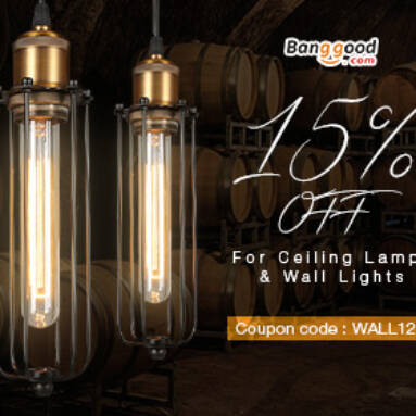 15% OFF for Ceiling Lamps & Wall Lamps from BANGGOOD TECHNOLOGY CO., LIMITED