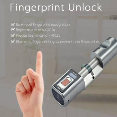 €129 with coupon for WE.LOCK Intelligent Electronic Door Lock Cylinder Fingerprint + Bluetooth + Remote Control from EU warehouse GEEKMAXI