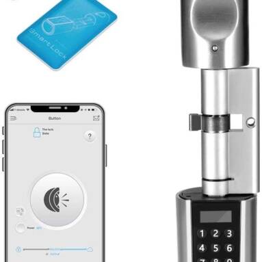 €73 with coupon for WE.LOCK SOHO Intelligent Electronic Door Lock Cylinder Password + RFID Card + Bluetooth Control IP44 Waterproof Opening via Smartphone, WiFi Box Working with Alexa, 3 Minute DIY Fast Easy Assembly for Doors with Thickness of 55-105mm from EU PL warehouse GEEKBUYING