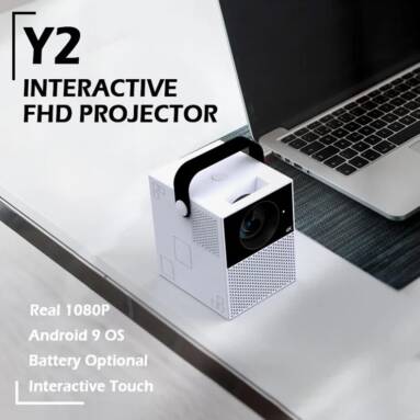 €174 with coupon for WEJOY Y2Pro 1080P Projector Interactive Touch Screen Android 9.0 5G-WIFI Bluetooth Auto Keystone Correction 4K Supported Dual Speaker Teaching Classroom Office Home Theater from BANGGOOD