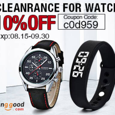 10% OFF for watches & tools clearance collection! from BANGGOOD TECHNOLOGY CO., LIMITED