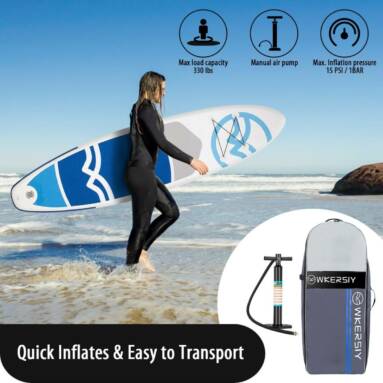 €159 with coupon for WKERSIY 3.2M Inflatable Stand Up Paddle Board from EU Germany warehouse TOMTOP