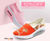 10% OFF for Women’s Shoes from BANGGOOD TECHNOLOGY CO., LIMITED