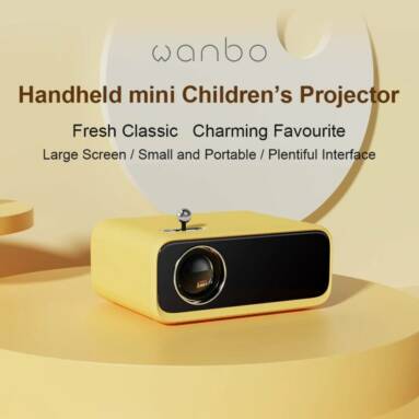 €59 with coupon for Wanbo Mini LED Projector Handheld Projection 200ANSI Lumens 1080P Supported 120Inch Screen Fresh Classic 20000 Hours Children Entertainment Home Theater from BANGGOOD