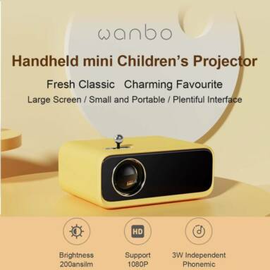 €49 with coupon for Wanbo Mini XS01 LED Projector Handheld Projection 200ANSI Lumens 1080P Supported 120Inch Screen Fresh Classic 20000 Hours Children Entertainment Home Theater from EU warehouse GEEKBUYING