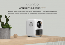 €183 with coupon for Wanbo T2R MAX 1080P Android Projector 4K supported Retro Style Auto Up-down Keystone Correction Side Projection Electric 4-point 350 ANSI Lumens 1+16GB Sharpness Enhanced Wireless Mirroring Mini Portable Movie from EU CZ warehouse BANGGOOD