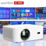 107 € med kupong för Wanbo X1 Pro Smart Projector Android 9.0 1GB+8GB Minne 2.4G WIFI Hemmabiobio Fyrriktad Keystone-korrigering från EU-lager GSHOPPER