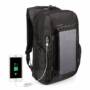 Water-resistant Solar Powered Backpack with USB Port  -  BLACK