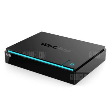 $46 with coupon for Wechip V5 TV Box  –  UK PLUG  BLACK from GearBest