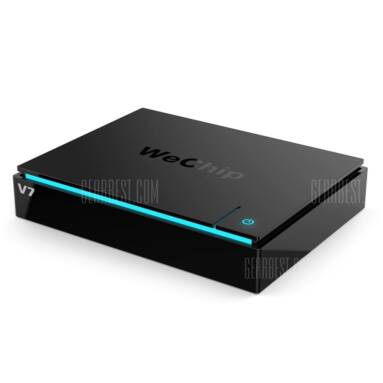 $62 with coupon for Wechip V7 TV Box  –  EU PLUG  BLACK from GearBest
