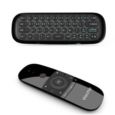 €9 with coupon for Wechip W1 Air Mouse Senza Fili 2.4g Fly Air Mouse Per Android Tv Box /Mini Pc/Tv – Black from BANGGOOD