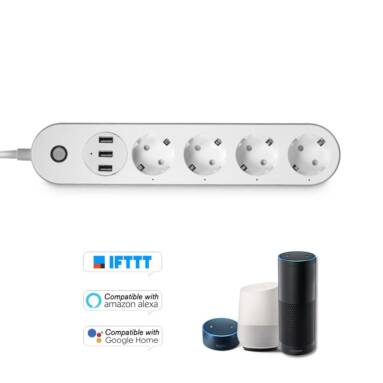 $26 with coupon for WiFi Smart Power Strip Socket Surge Protector from TOMTOP