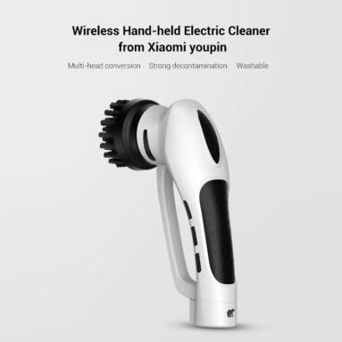 $30 with coupon for Wireless Handheld Electric Cleaner with 4 Brush Heads from Xiaomi youpin from GEARBEST