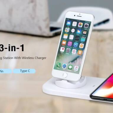 $12 with coupon for Wireless Power Charger for Phones With Charging Phone Holder from GEARBEST