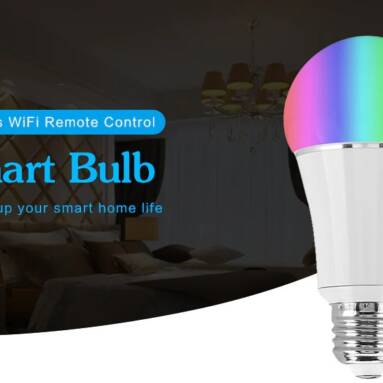 $9 with coupon for Wireless WiFi Remote Control Smart Bulb – White E27 from GearBest