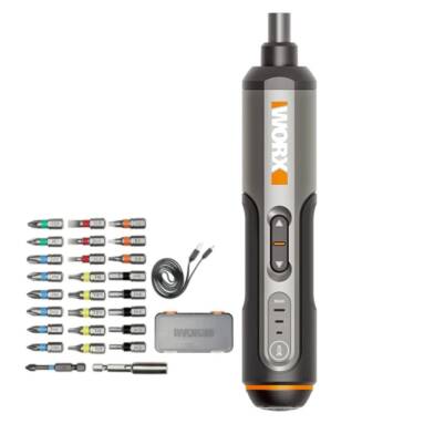 €28 with coupon for Worx WX240 4V USB Mini Screwdriver Cordless Electric Screwdrivers Hosehold DIY Screw Driver Tool Handle with 26Pcs Bit from EU CZ warehouse BANGGOOD