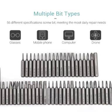 $9 with coupon for Wowstick 56pcs 4mm Bits for Precision Electric Screwdriver from GEARBEST